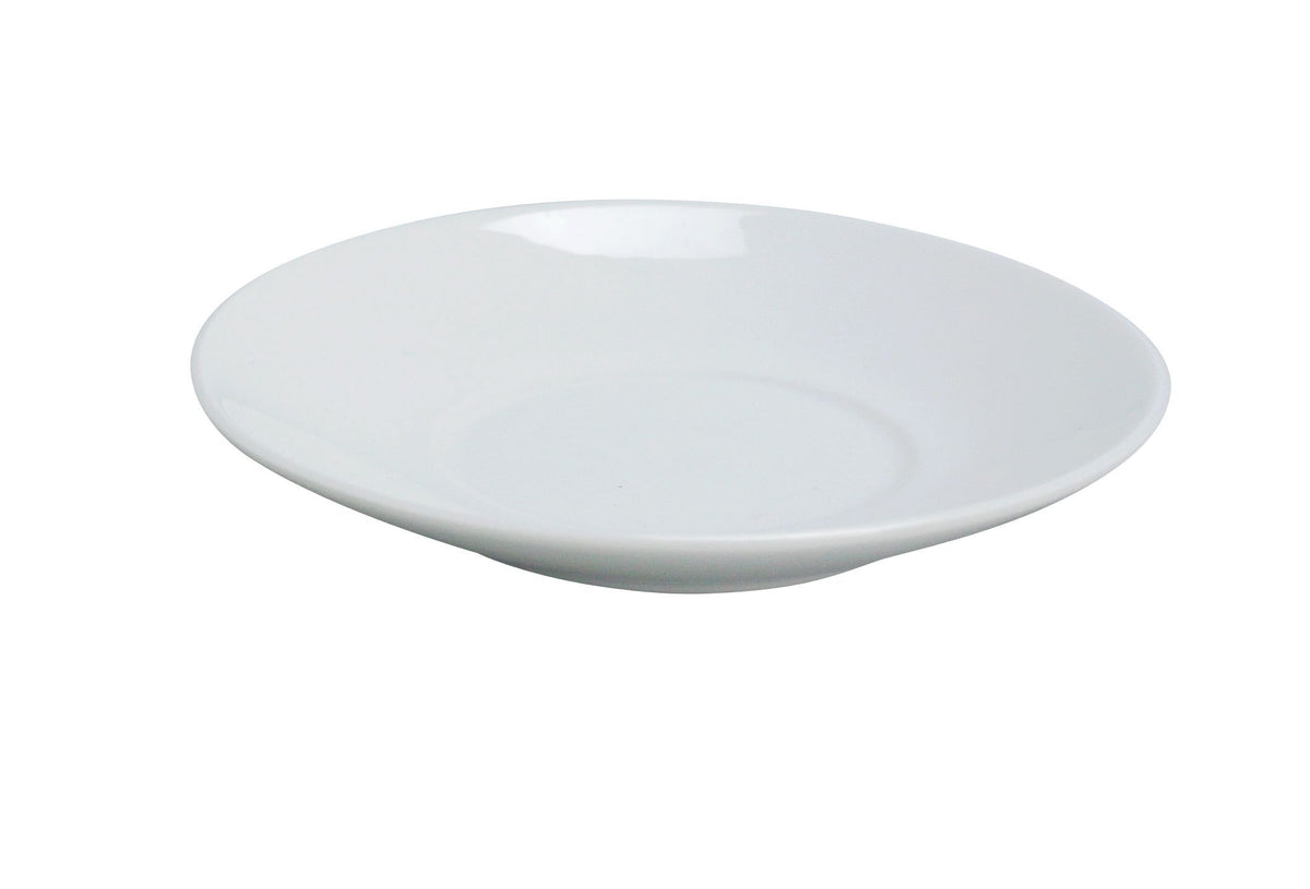 Yanco AC-4-P - 4" White Porcelain Saucer, Rolled Edge, Dishwasher Oven Microwave Safe - Case of 36