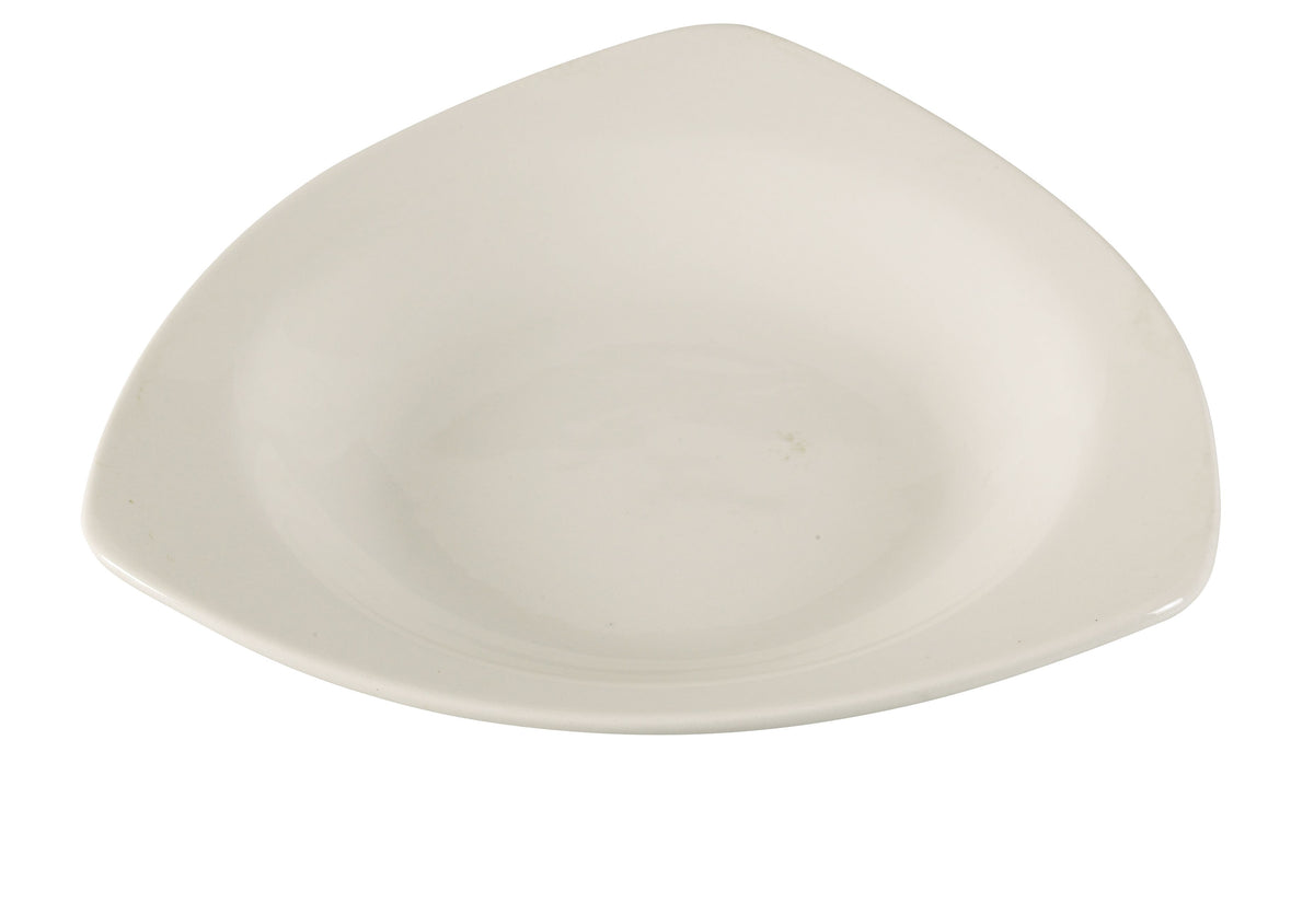 Yanco AC-510 - Triangular 22 oz. Bowl, 10-1/2" L x 10-1/2" W, Porcelain, Microwave Safe - Case of 12