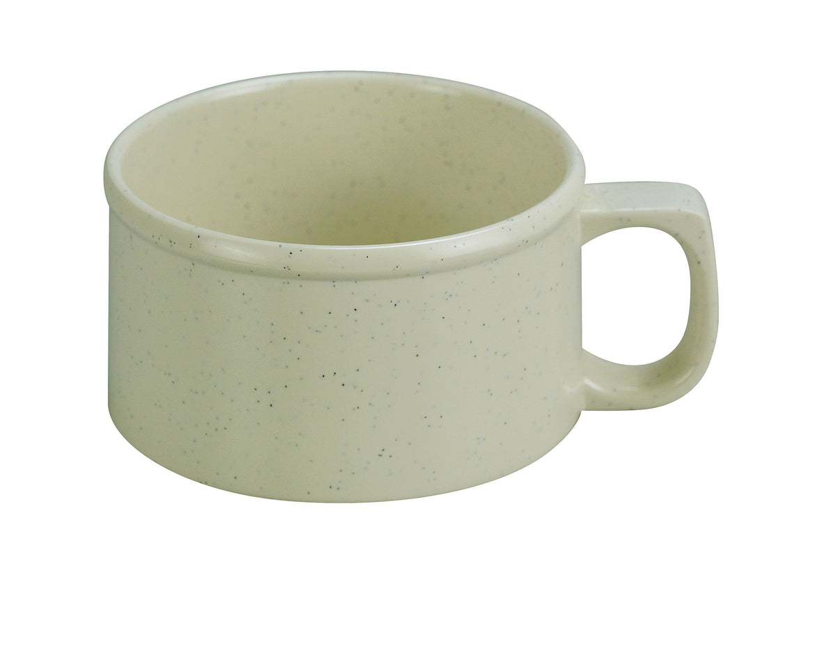 Yanco AD-9014 Ardis 12 Oz Soup Mug, 4-1/8" Dia x 2-3/4" H, Beige Melamine, Dishwasher Safe - Case of 48