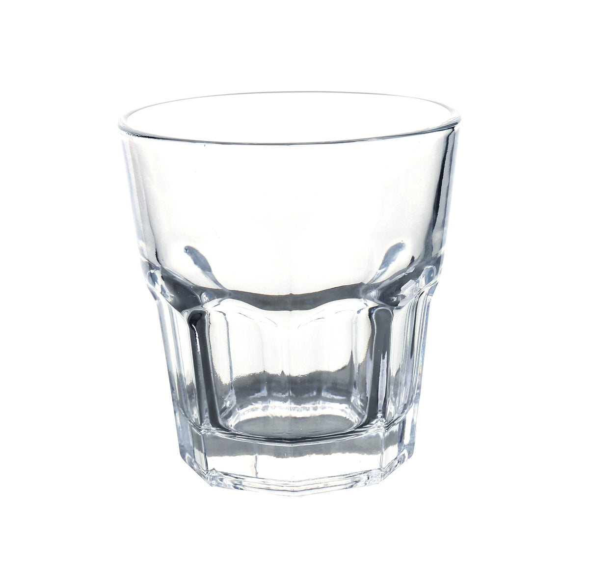 Yanco AM-105 Mist Double Shot Glass, 5 oz, 2 -3/4"W x2 -3/4"D x3"H, Lead-Free Dishwasher-Safe - Case of 24