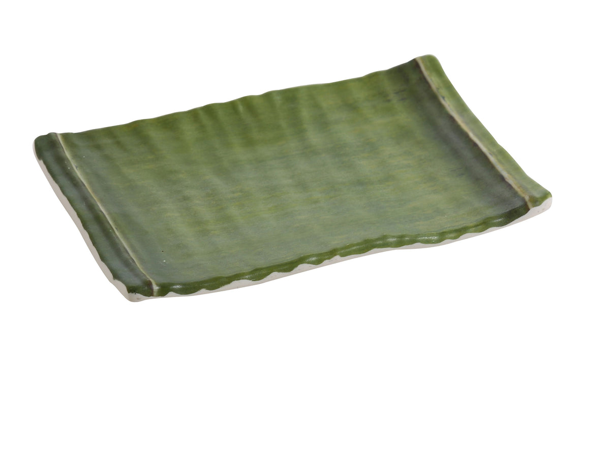 Yanco BA-308 - Bamboo Rectangular Plate 8" x 5", Melamine, Dishwasher Safe - Case of 48