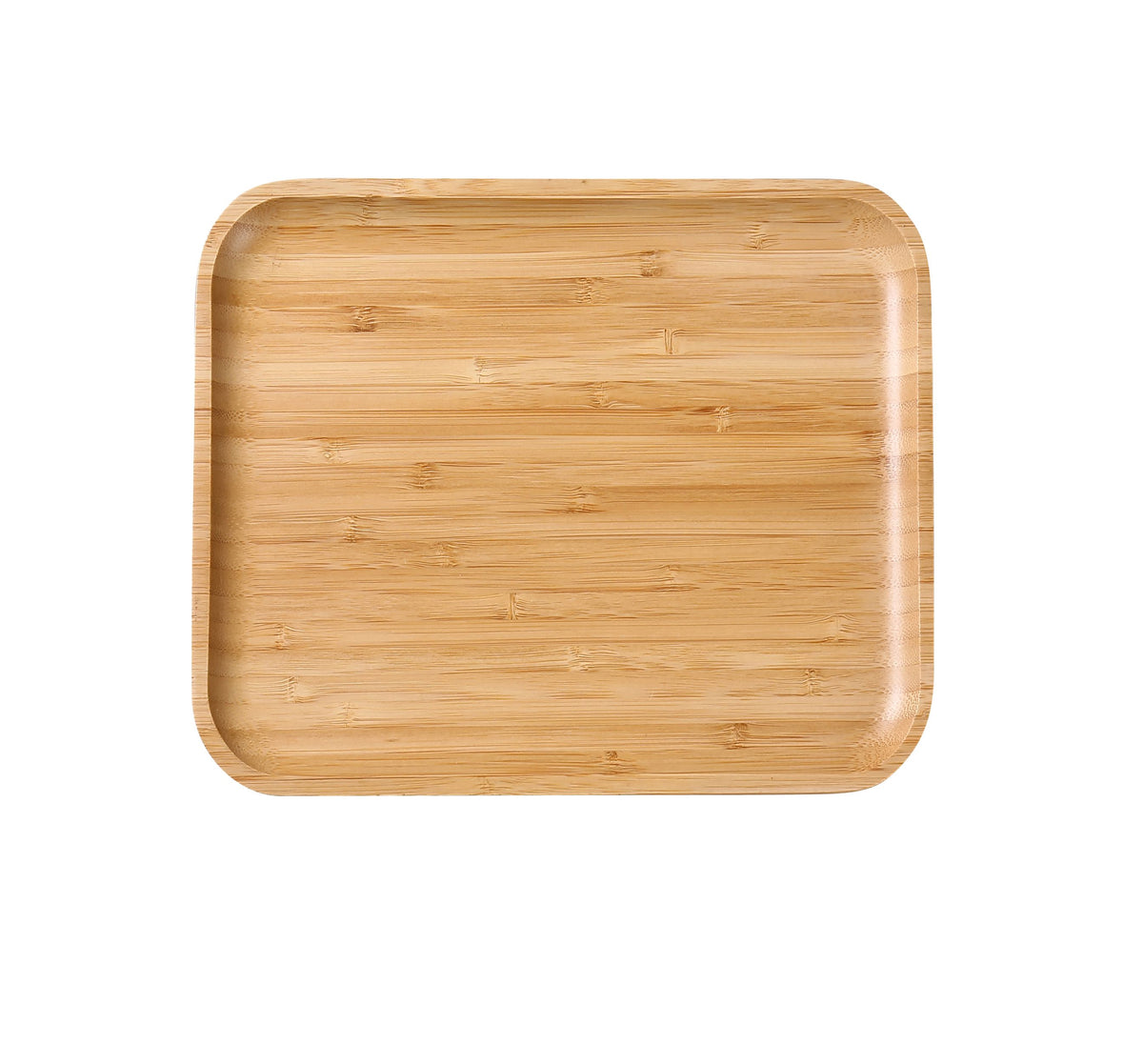 Yanco BB-116 - Rectangular Bamboo Serving Tray, 16" L x 12" W x 0.875" H, Natural Wood - Case of 12