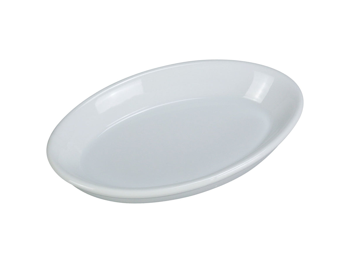 Yanco BK-002 - Oval Porcelain Baking Dish, 8 oz, 7" x 4" White, DW/Ov/MW Safe - Case of 36