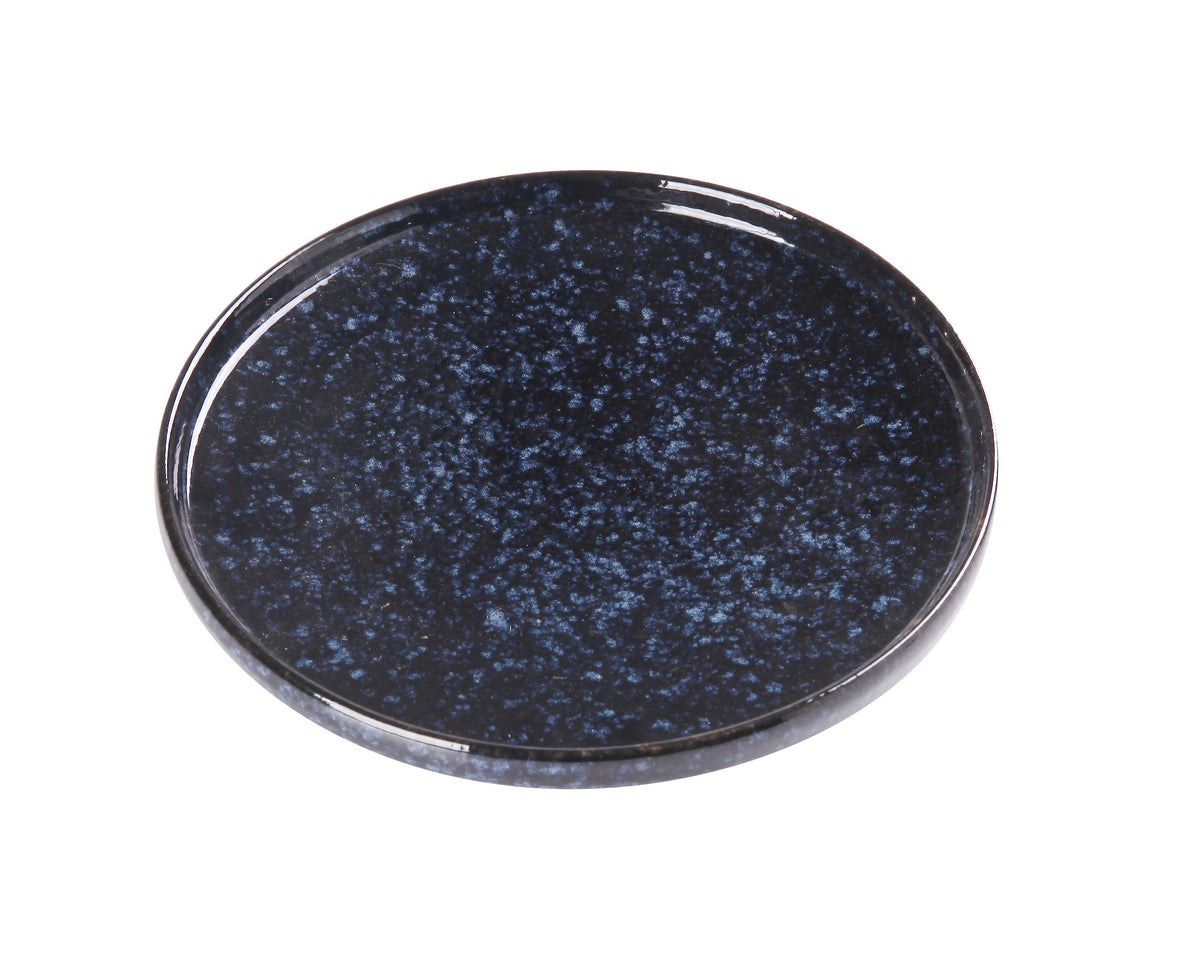 Yanco BL-212 - 12-1/2" Round Porcelain Blue Plate With Rolled Edge, Dishwasher Safe - Case of 12