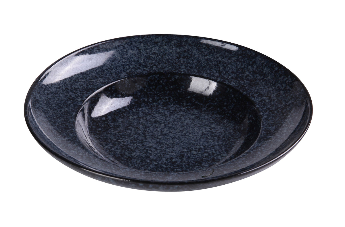 Yanco BL-710 Mediterranean Pasta Bowl, 12 oz (10-3/4" Dia) Round Blue Porcelain, 11" Size - Case of 12