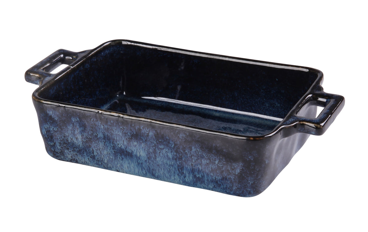 Yanco BL-912 - Blue Porc. 70 oz Rect. Dish (13-3/4" L x 7" W x 2-1/2" H), Dishwasher/Oven/MW Safe - Case of 6