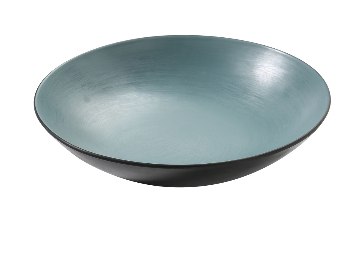 Yanco BM-309TL - 9" Salad & Pasta Bowl, 30 oz, Two-Tone Gray & Teal Melamine, - Case of 24