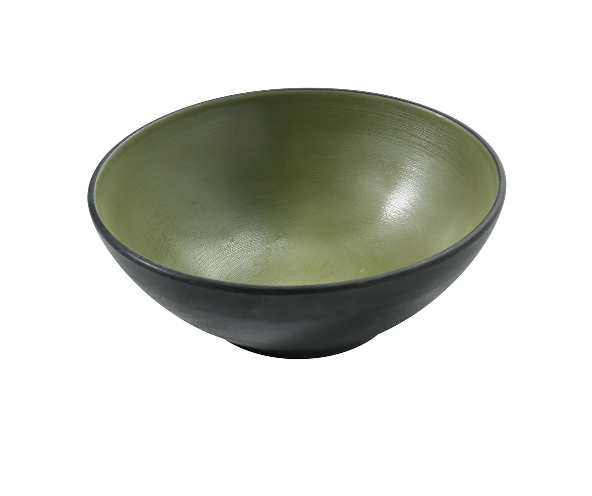 Yanco BM-405GR - 5.75" W x 2.25" D x 5.75" H 12-15 oz Gray/Green Melamine Bowl - Case of 48