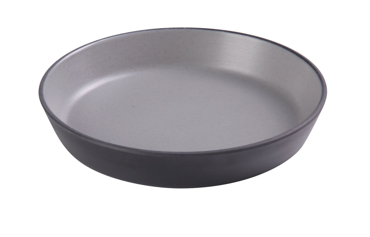 Yanco BM-506 - 12 oz Two-Tone Round Melamine Bowl, 6-1/2" Dia x 1-1/4" H, Deep, Dishwasher Safe - Case of 48