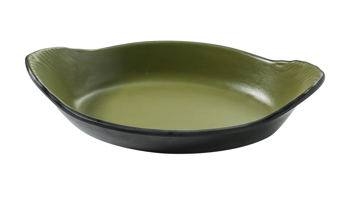 Yanco BM-608GR Rarebit, 8.75"W x 1.5"D x 5"H, 10 oz Melamine, Gray & Birmingham Green - Case of 48