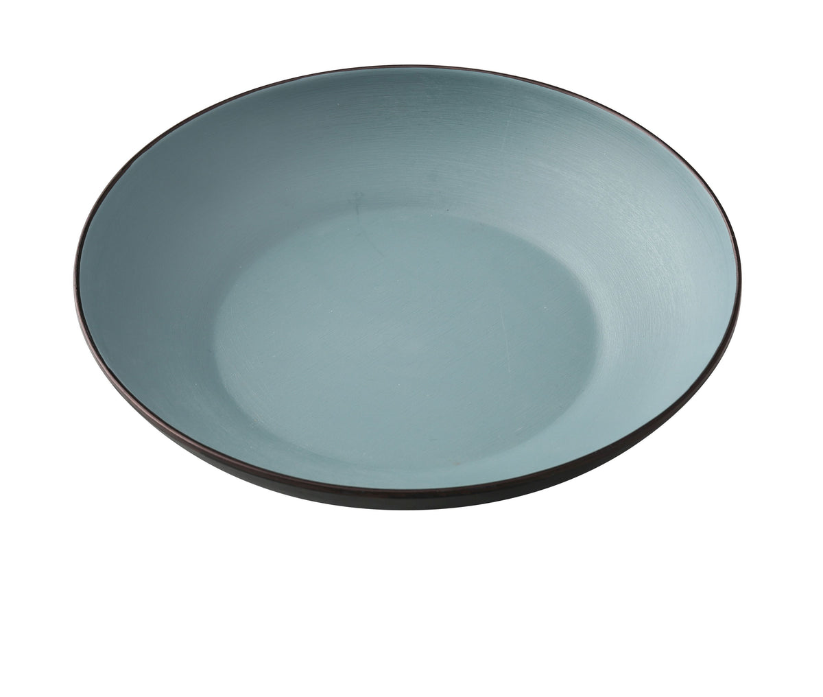 Yanco BM-709TL 9" Round Melamine Pasta Salad Bowl, 30 oz Two-Tone Birmingham Teal - Case of 24