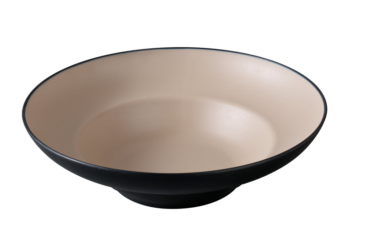 Yanco BM-811CL Birmingham Bowl, 11 1/8" W x 7" D x 3 1/4" H, Two-Tone Melamine, 3/4 qt - Case of 12