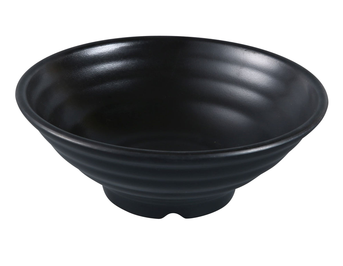 Yanco BP-3019 - Black Pearl Melamine Bowl, 48 oz (1 Qt), 9" Dia x 3-1/2" H - Case of 24