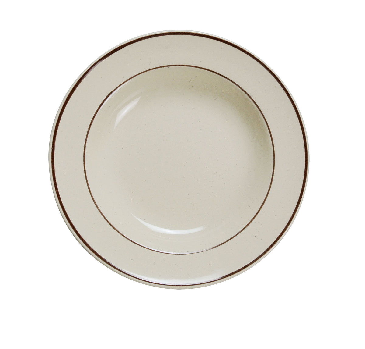 Yanco BR-3 9" Brown Speckled Soup Bowl, 10 oz, Round Ceramic, Dishwasher & Microwave Safe - Case of 24