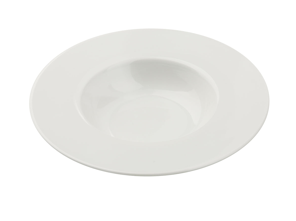 Yanco CA-610 Dessert Plate, 9.5" x 2" White Porcelain, 10 oz, Rolled Edge, Microwave Safe - Case of 12