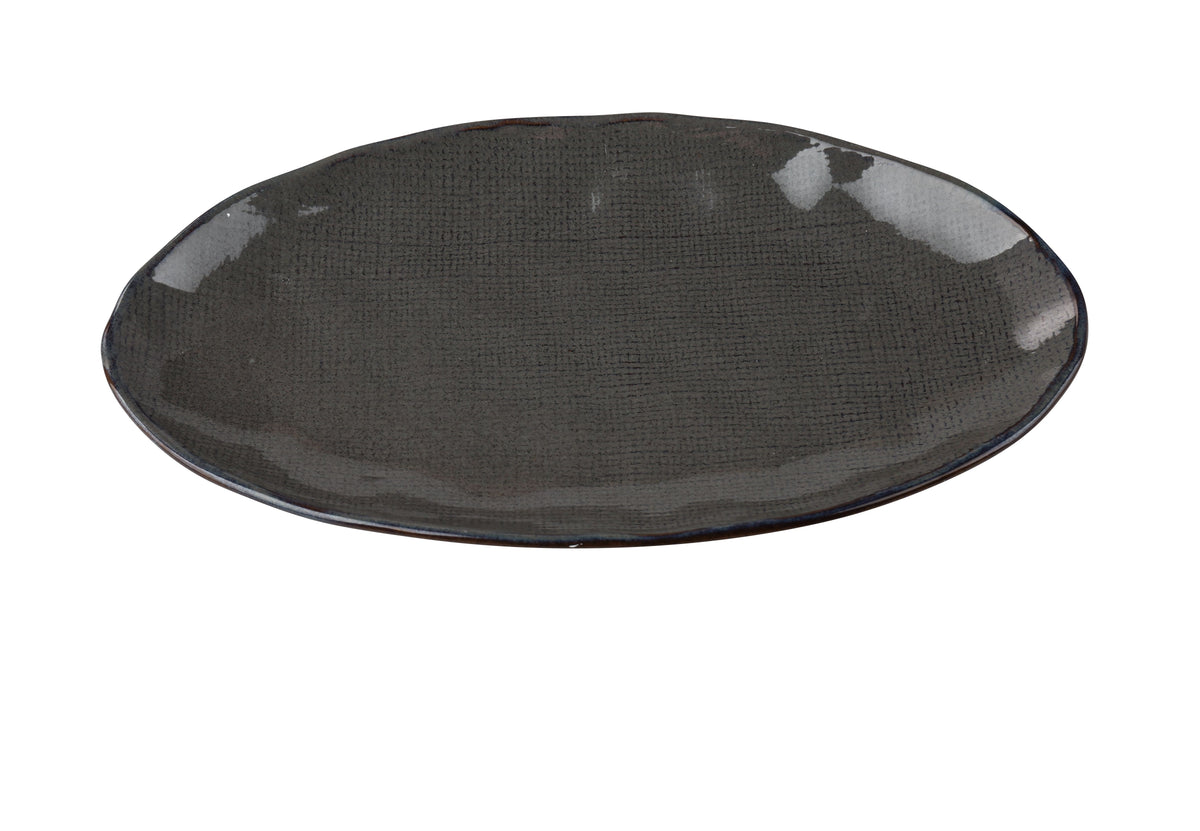 Yanco CB-208 Oval China Plate, 5-1/2" W x 8" D x 1" H, Weave, Coupe Rim, Microwave Safe - Case of 36