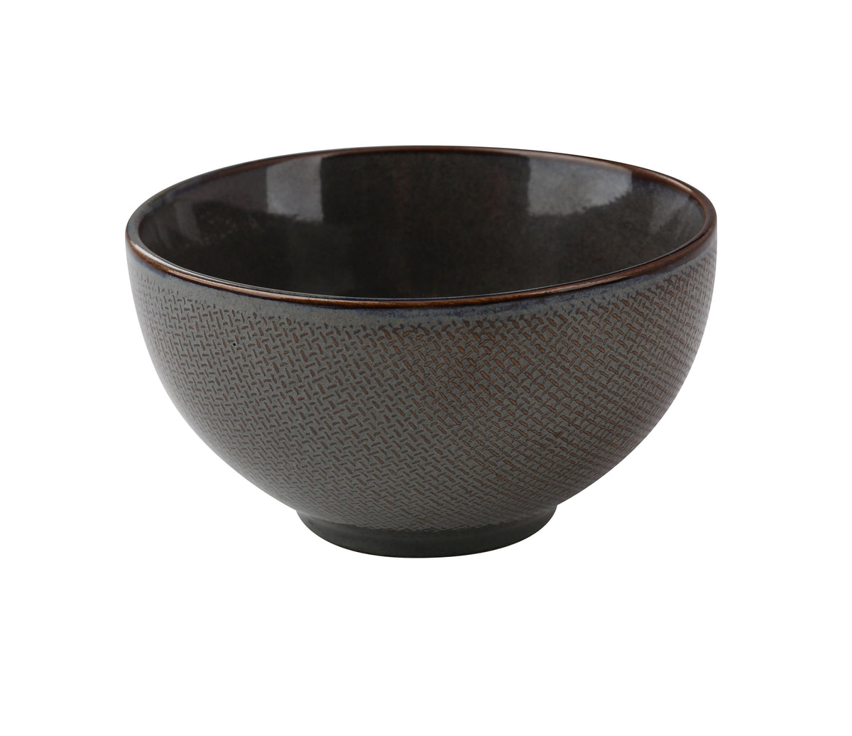Yanco CB-605 - Nappie Bowl, 5" Diameter x 2-5/8" Height, 15 oz China, Weave Design - Case of 36