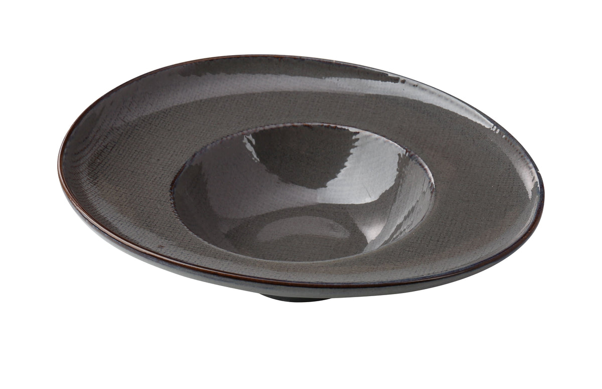 Yanco CB-809 Dessert Plate - 8.25"Wx9.5"Dx2.75"H 10oz, China, MW/DW Basket Curved, WideRim - Case of 12