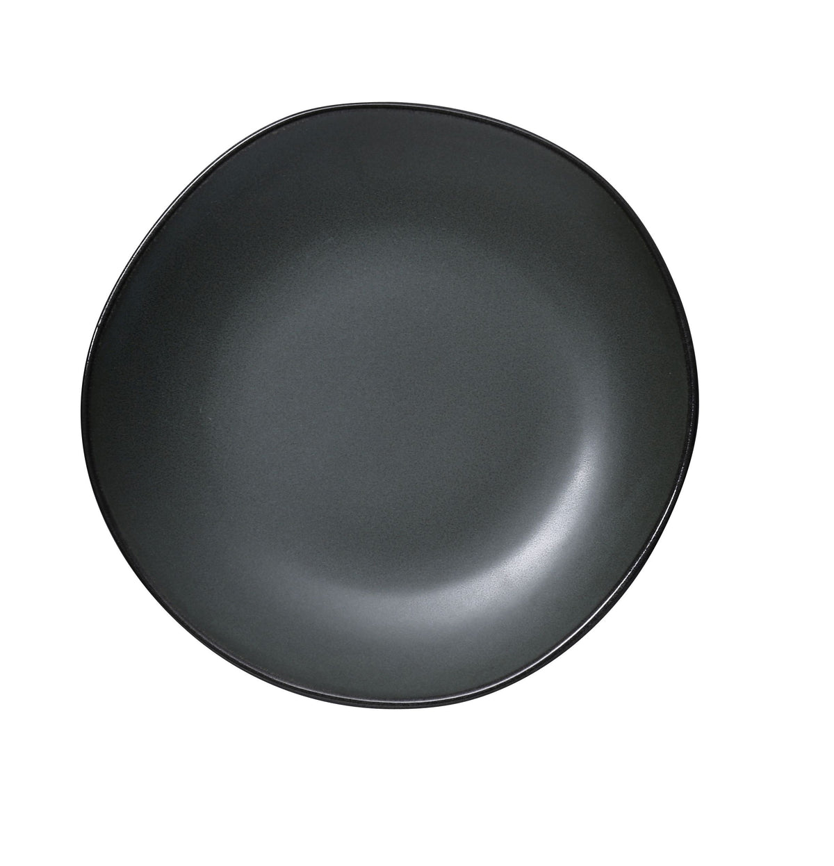 Yanco CH-110 - 10-1/2" Dia x 1/4" H Porcelain Plate, Dark Green Glazed, Microwave Safe - Case of 12