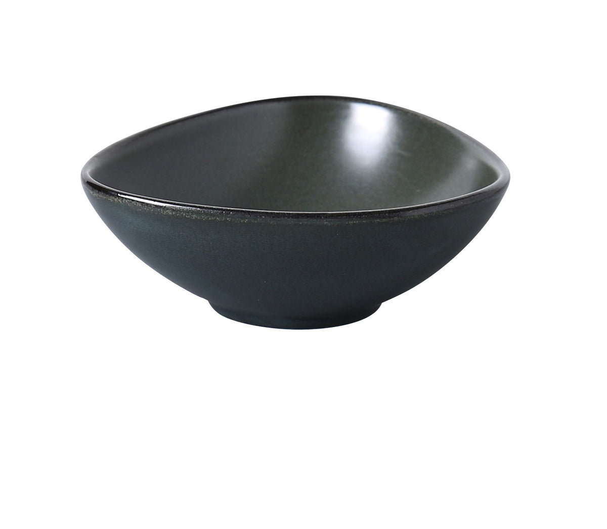 Yanco CH-404 Sauce Bowl, 6-8 oz, 4-3/4" Dia x 1-1/2" H, Dark Green Porcelain, Safe - Case of 36
