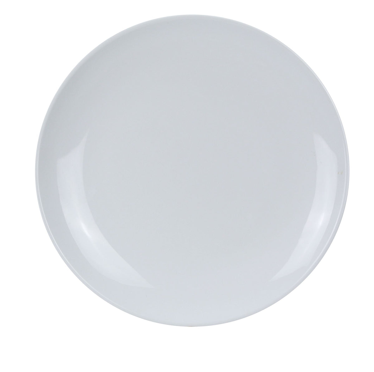 Yanco CO-110 10"-11" Round Coupe Plate, Extra Heavy-Duty Melamine, White, Dishwasher Safe - Case of 24