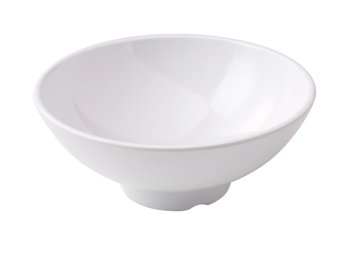 Yanco CO-307 - 7-1/2" Dia x 2-7/8" H 27 oz Round Melamine Bowl, White Coupe Pattern - Case of 24