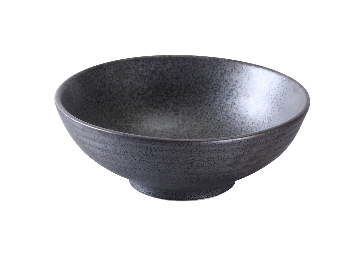 Yanco DB-3007 Diamond Black 24-Oz Soup Bowl, 6-3/4" Diameter, Round Porcelain Dark Bronze - Case of 24