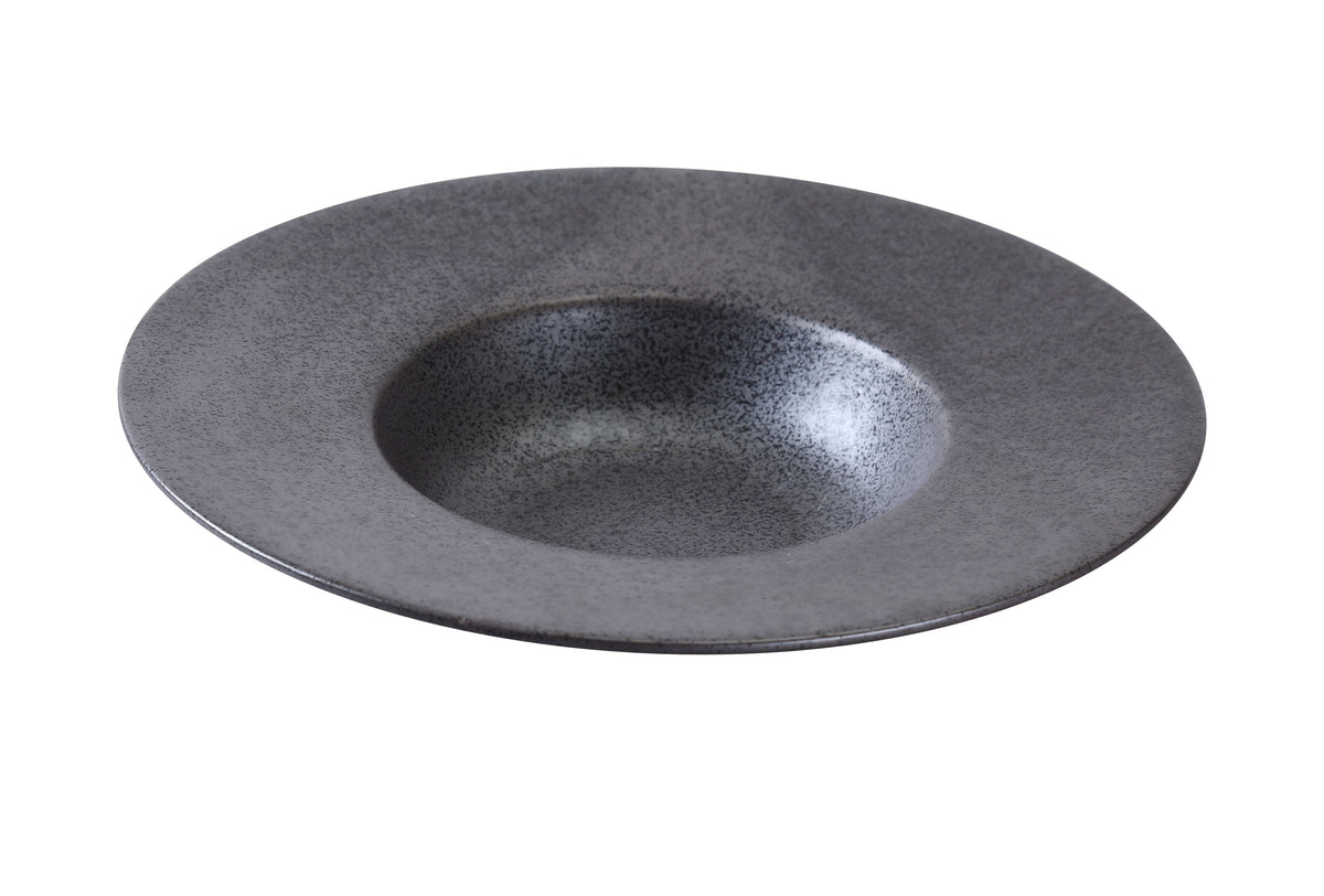 Yanco DB-611 - 16 oz Porcelain Plate, Round 11-1/2" Diameter, Dark Bronze, Dishwasher Safe - Case of 12