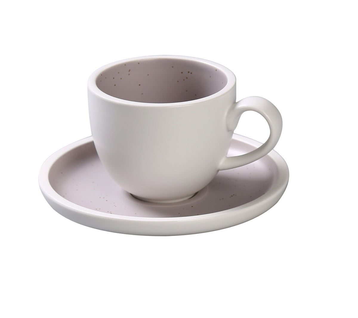 Yanco DM-002 Saucer, 5-1/2" Dia x 1/2" H, Porcelain, Matte Lavender Speckled - Case of 36