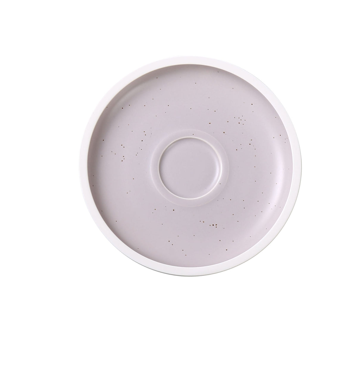 Yanco DM-002 Saucer, 5-1/2" Dia x 1/2" H, Porcelain, Matte Lavender Speckled - Case of 36