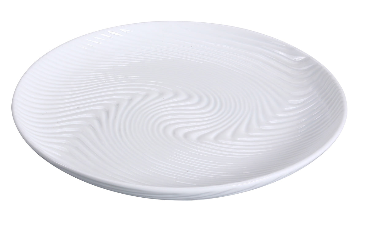 Yanco FU-1208 - Round Plate, 8" Diameter, Porcelain White, Dishwasher & Microwave Safe - Case of 36