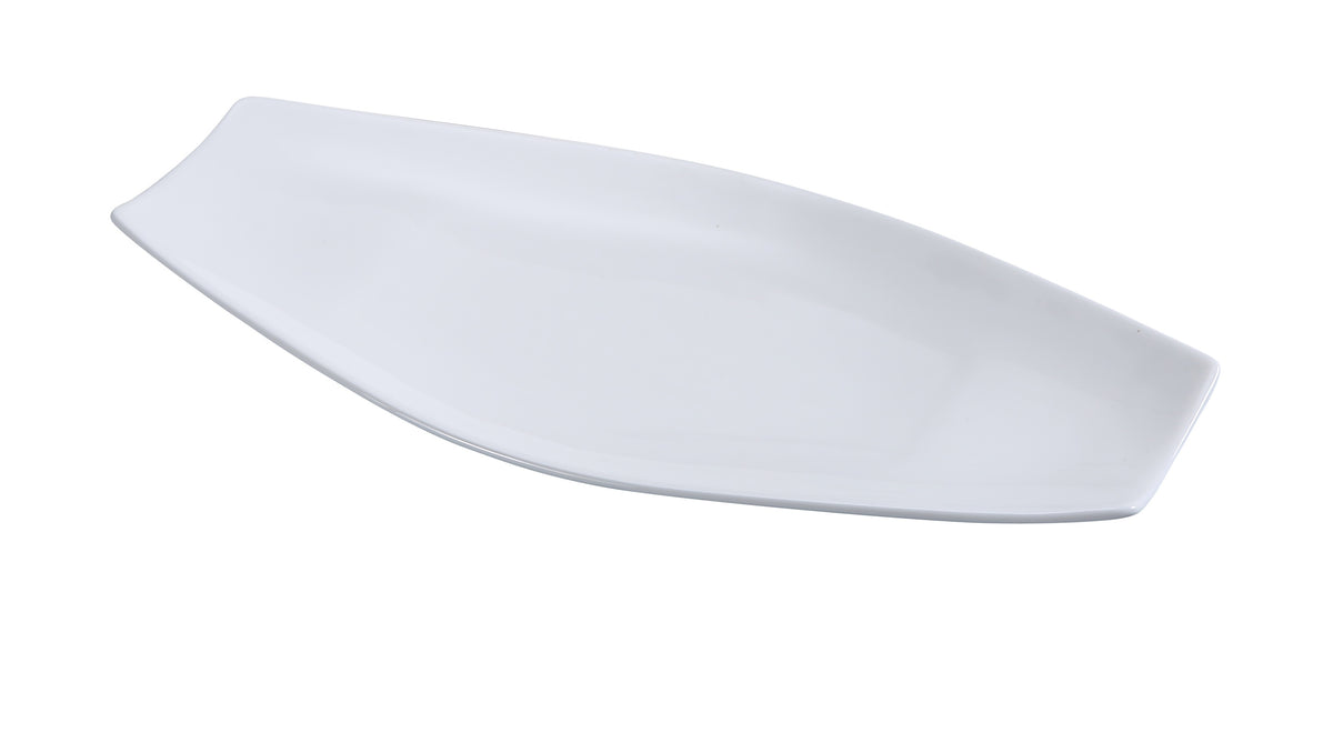 Yanco FU-808 Fuji Platter, Rectangular 8" x 4", Coupe Rim, Porcelain, Oven & Microwave Safe - Case of 24