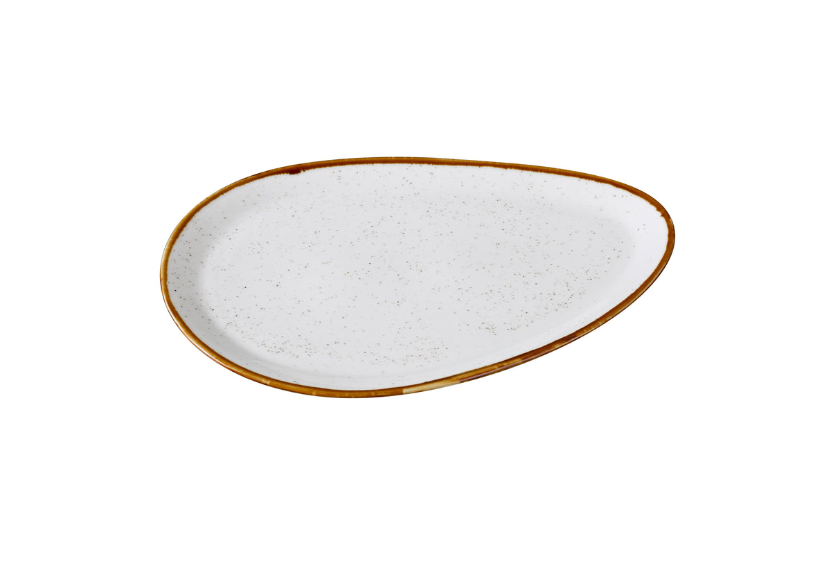 Yanco GL-210 Oval China Plate, 10" W x 6" D x 5/8" H, White, Dishwasher/Microwave Safe - Case of 24