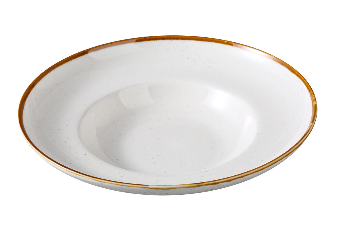 Yanco GL-410 Soup Plate, 12-Oz, 10.5" Dia x 2.375" H, White China, Dishwasher Safe - Case of 12