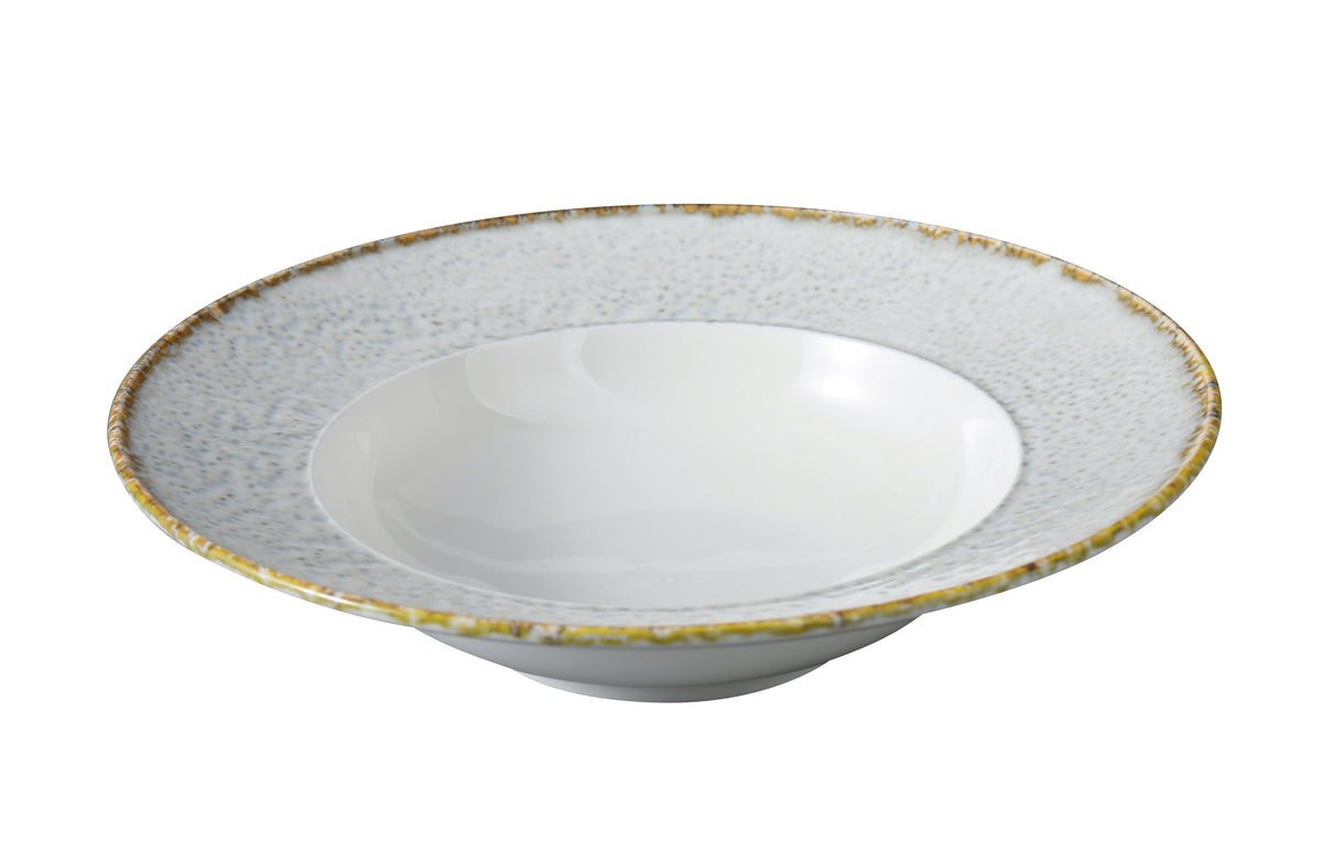 Yanco IB-411 Iris Blue Pasta Bowl, 11" x 2.5", 25 oz China, Microwave Safe - 1 Dozen - Case of 12