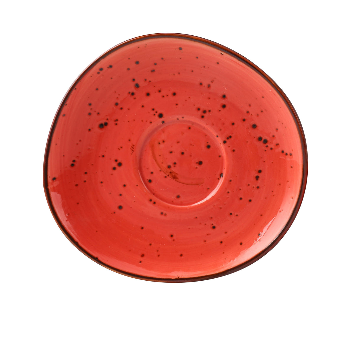 Yanco LY-002CR Lyon Saucer, 6-1/2" L x -3/4" H Porcelain, Coral Glazed, Dishwasher Safe - Case of 36
