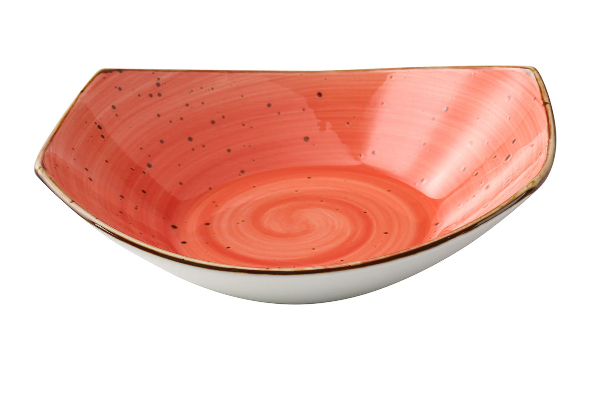 Yanco LY-309CR - Lyon Pasta & Salad Plate, 9" Diameter, 20 oz, Porcelain, Coral, Safe - Case of 24