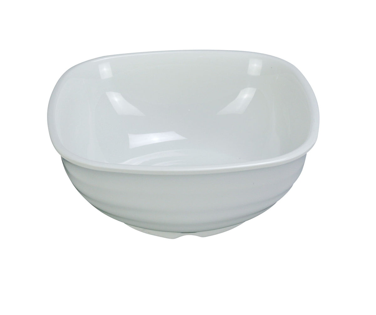 Yanco MD-709 - 60 Oz Square Melamine Bowl, 9" x 9" x 3-1/2" White, Dishwasher Safe, 1 Qt, 1 Dozen - Case of 24