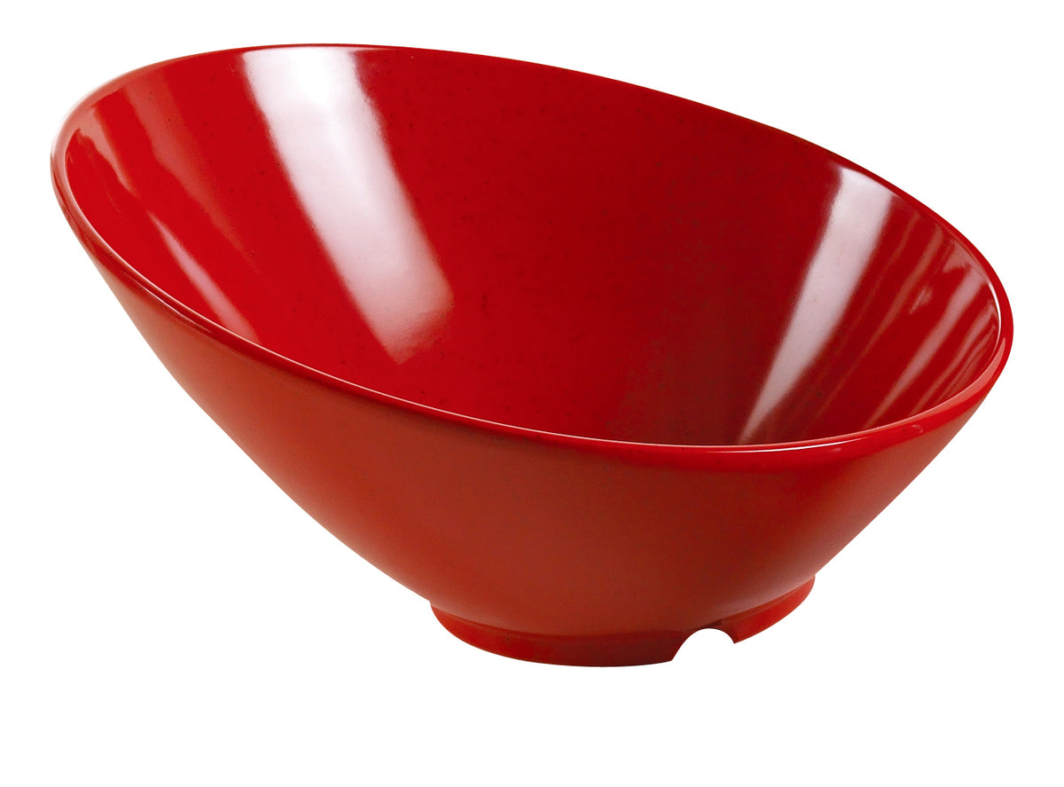 Yanco ME-309 - 24 Oz 9-1/4" Diameter Round Slanted Melamine Bowl, Speckled Red - Case of 24