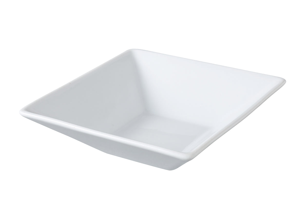 Yanco ML-707 - Square 7" White Porcelain Bowl, 18 Oz (7" x 7" x 2"), Dishwasher Safe - Case of 24
