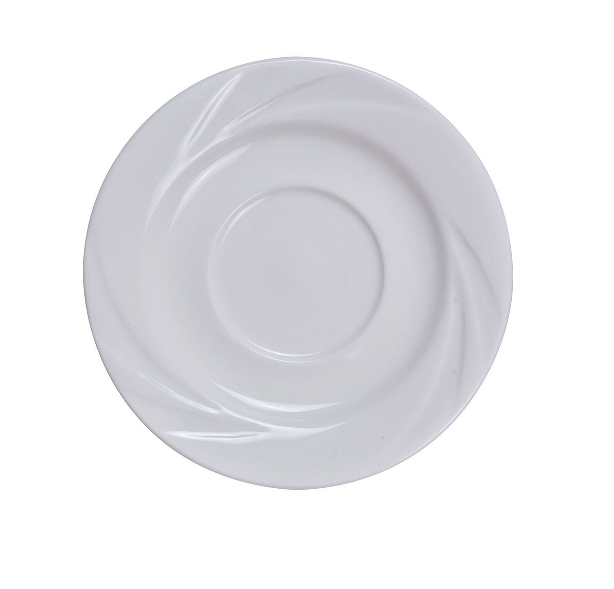 Yanco MM-2 Round Porcelain Saucer, 5.5" Diameter, Bone White, Dishwasher & Microwave Safe - Case of 36