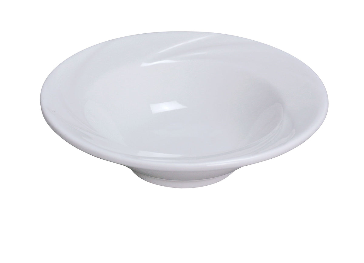 Yanco MM-3 Miami Soup Bowl, 9" Diameter, 10 oz, Bone White Porcelain, Rimmed - Case of 24