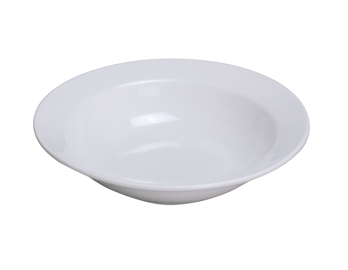 Yanco MM-32 - Miami Fruit Bowl, 4" Round Porcelain, Bone White, Embossed, 3.5 oz - Case of 36