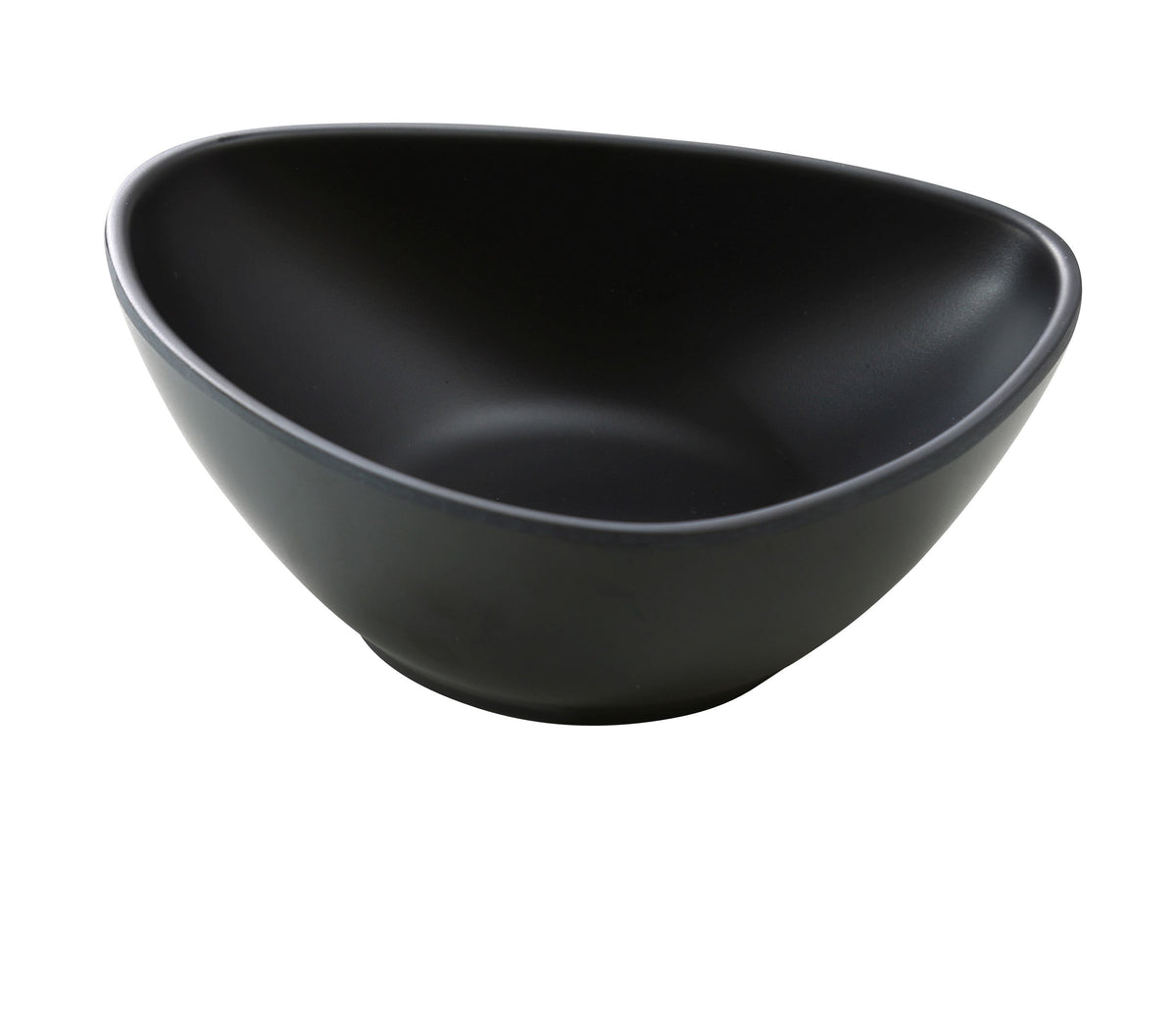 Yanco MO-206BK - 12 Oz Triangular Plate, 6" x 4-1/2" x 2" Matte Black Melamine - Case of 48