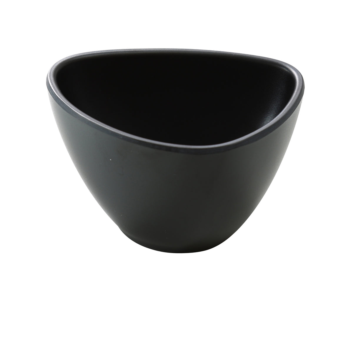 Yanco MO-304BK - 8oz Triangular Bowl, 4" L x 3" W x 2-1/4" H, Matte Black Melamine, - Case of 48