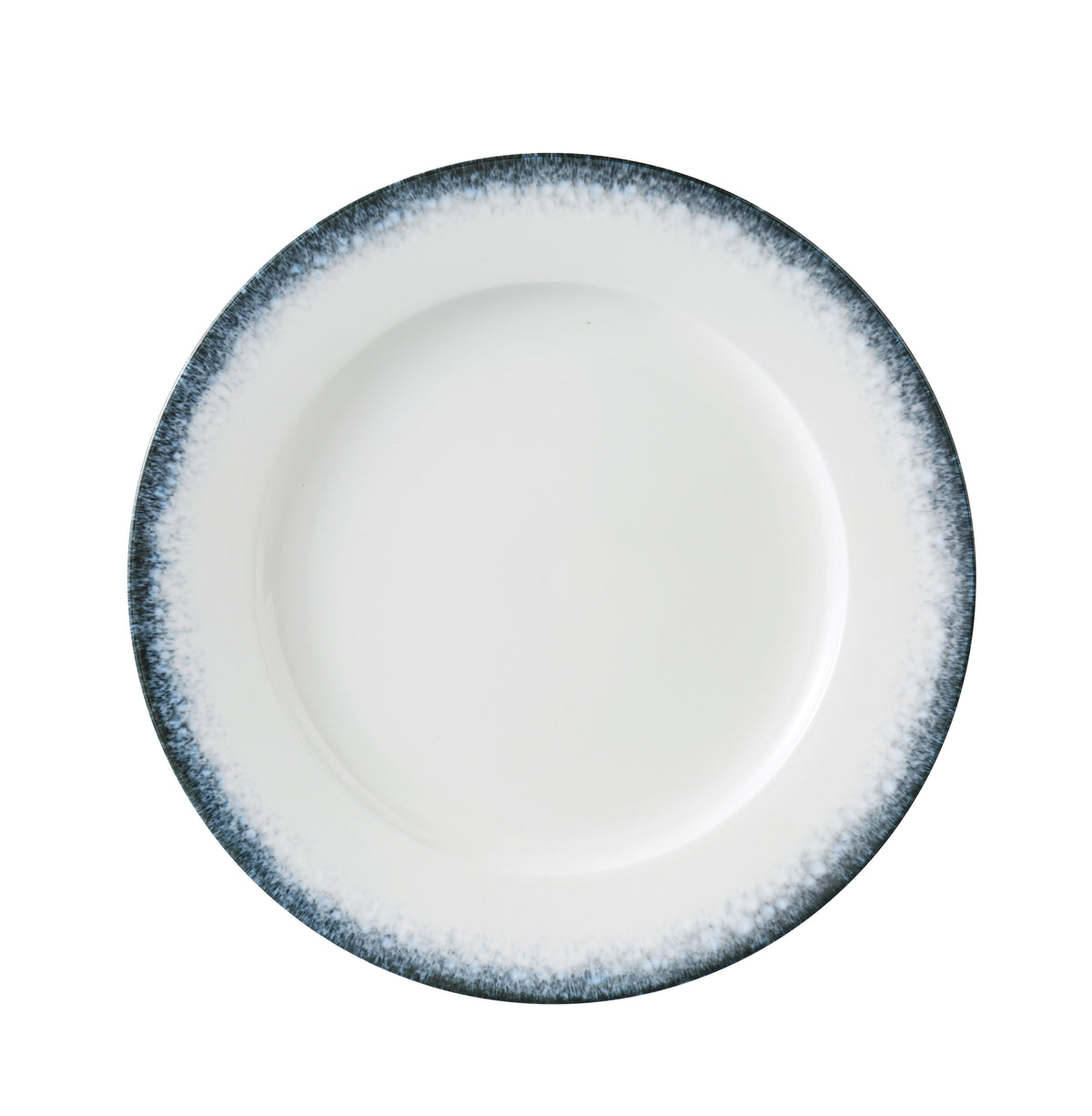 Yanco MR-111 Round China Plate, 11 1/4" Dia x 7/8" H, White And Blue, Dishwasher Safe - Case of 12
