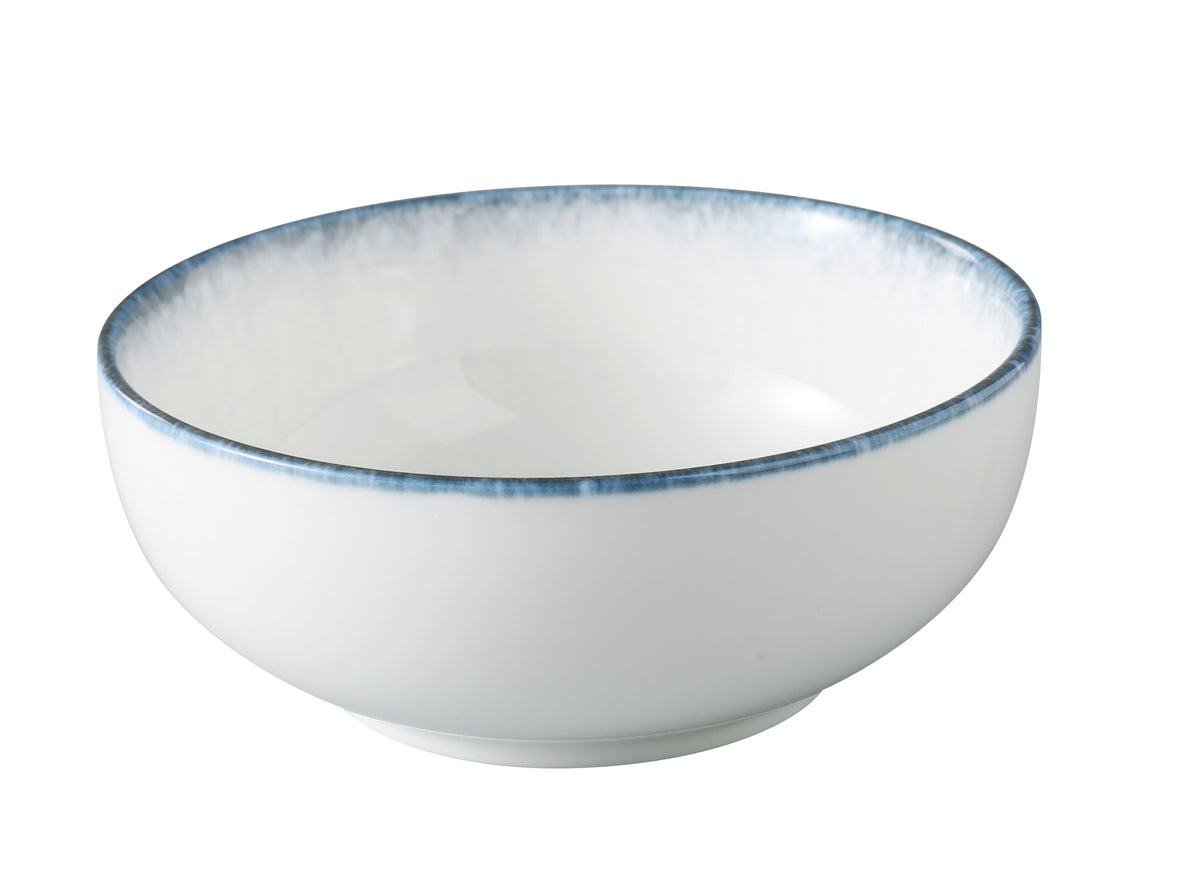Yanco MR-506 - 22 oz Round Cereal Bowl, 6 1/4" x 2 1/2" H, White/Blue China - Case of 36
