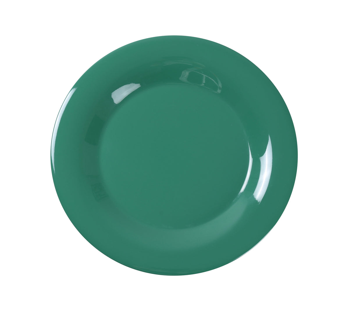 Yanco MS-009GR - 9" Round Wide-Rim Melamine Plate, Green, Heavy-Duty, NSF, Dishwasher Safe - Case of 24