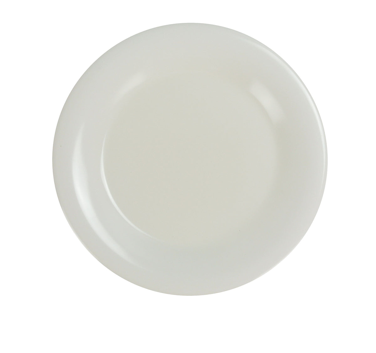Yanco MS-010IV Round Plate, 10.5" Diameter, Wide Rim, Melamine, Ivory, Dishwasher Safe - Case of 24