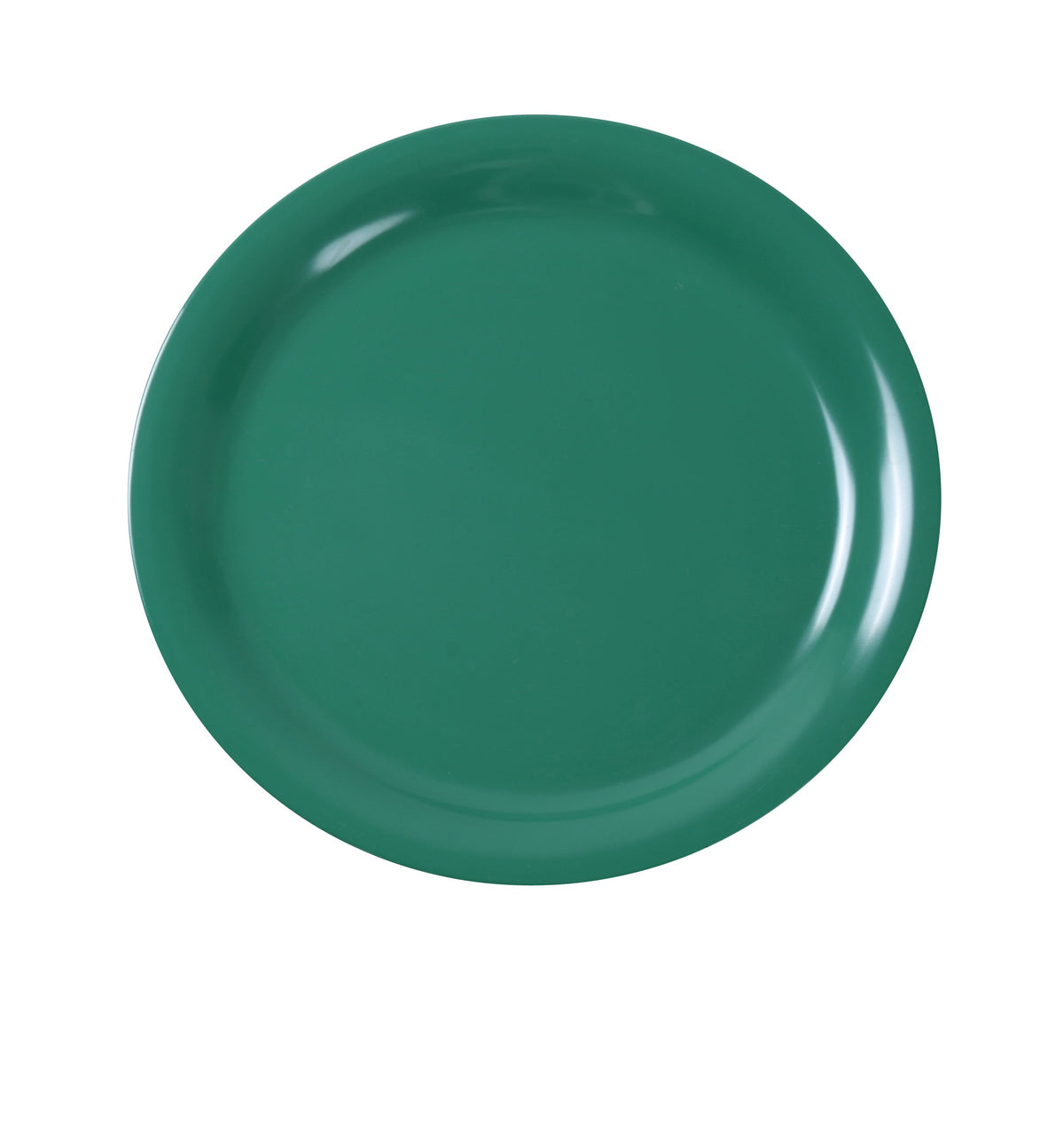 Yanco MS-107GR - 7-1/2" Green Melamine Round Plate, Narrow Rim, Dishwasher Safe, NSF - Case of 48